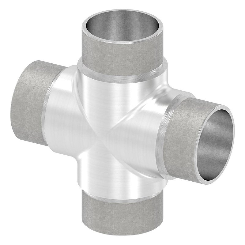 Kreuzstück, für Rohr 42,4x2,0mm, V2A