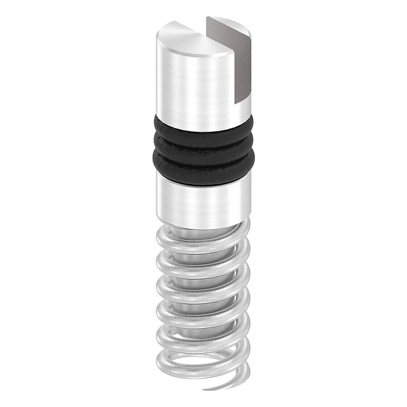 Plattenhalter federbelastet, mit Schlitz 3mm, V2A