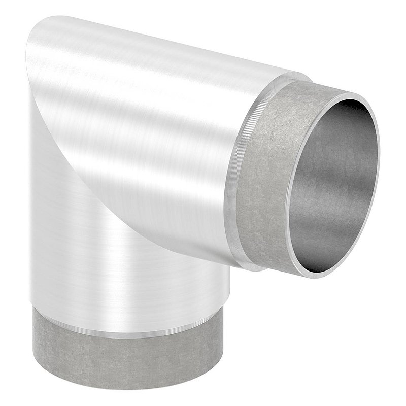 Tube coudé à 90° droit, pour tube Ø 60,3x2,0mm, V2A