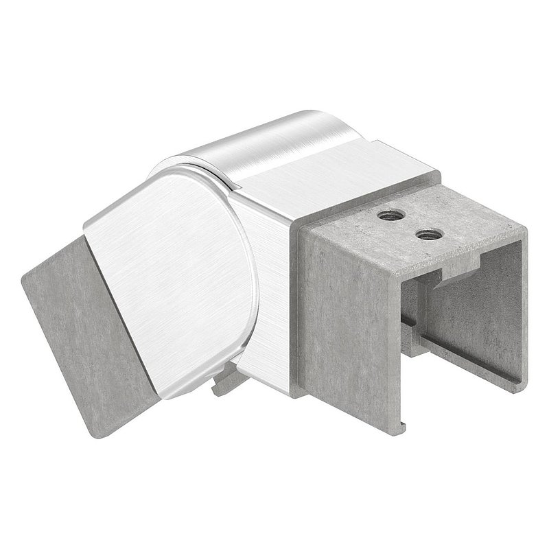 Verbinder flexibel für Quadratnutrohr 40x40mm, V4A