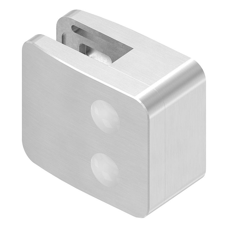 Privacy screen end glass clamp mod. 26, AISI304