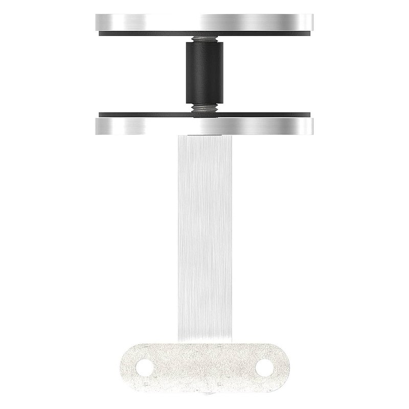 Sensa Design 2, für Rohr 42,4mm, für Montage an Glas, mit Gelenk für Steigung, V2A