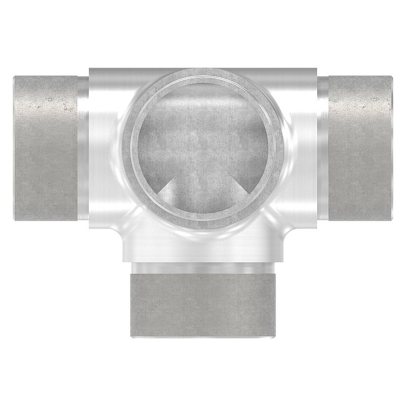 T-Stück mit seitl. Abgang, für Rohr 42,4x2,0mm, V2A