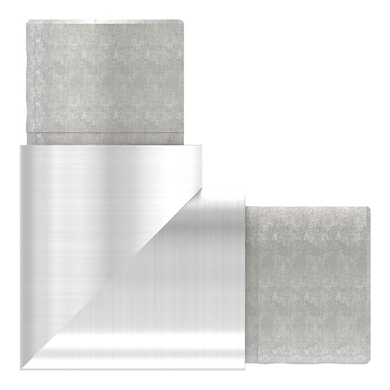 Eckbogen vertikal, für 48,3mm, V4A, Rahmenecke