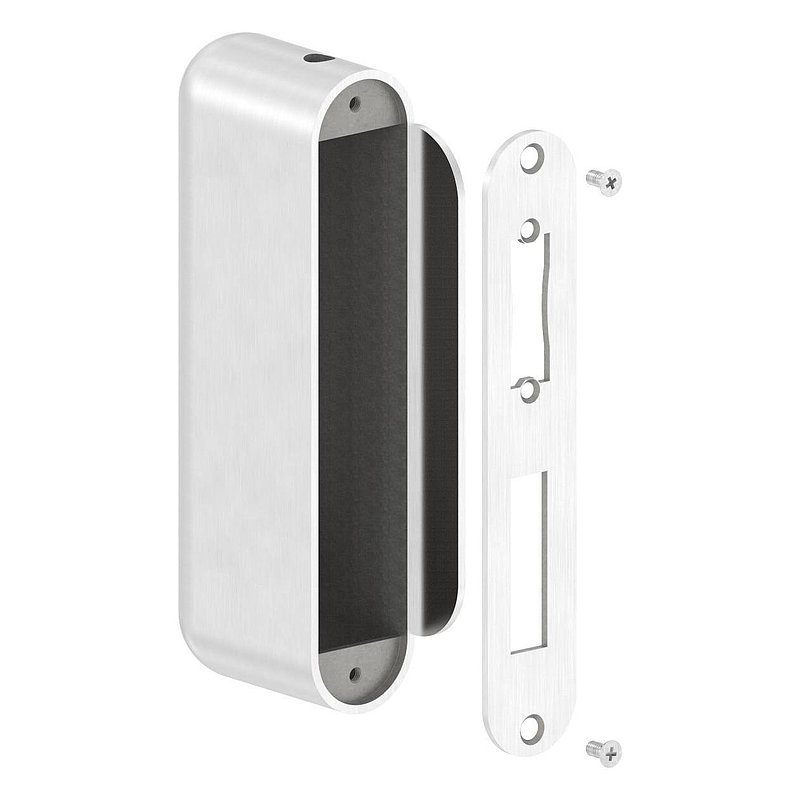 Stainless steel counter case rounded for 72mm spacing, for lock # 59103-240,78.2x42.4x208.4mm, AISI3