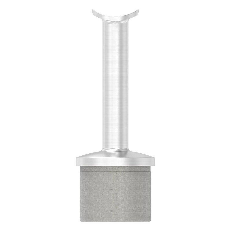 Tube end plug for tube 42.4x2.0mm, handrail connection plate: 42.4mm, AISI316