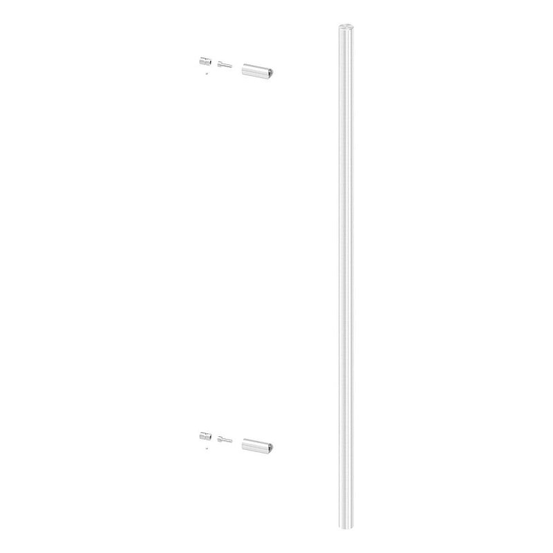 Push handle incl. holder straight with L: 1.2m, AISI304