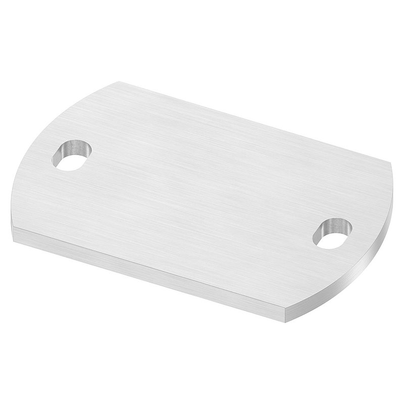 Plaque d'ancrage, 150x100x8mm, avec ponçage longitudinal, V2A