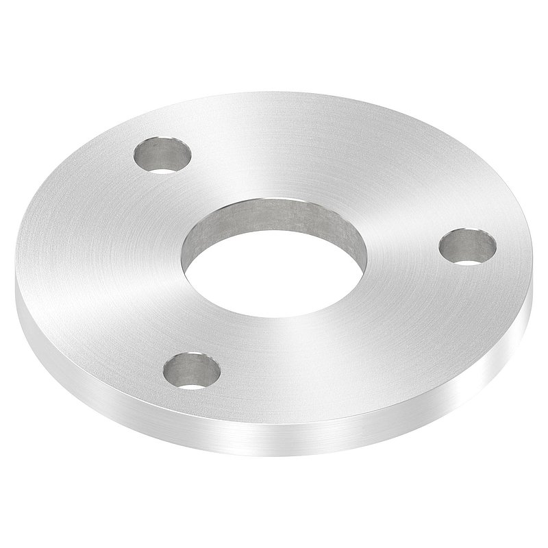 Anchor plate Ø 120x10mm, with round grinding, AISI304