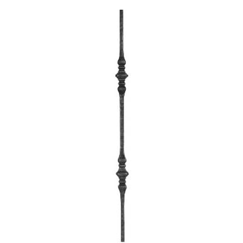 Zierstab 15x15mm, gehämmert, H: 1000mm