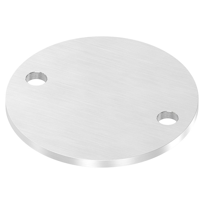 Ankerplatte Ø 120x6mm, mit Längsschliff, V2A