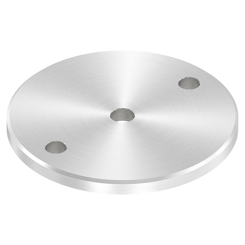 Ankerplatte Ø 120x8mm, mit Rundschliff und Fase, V2A