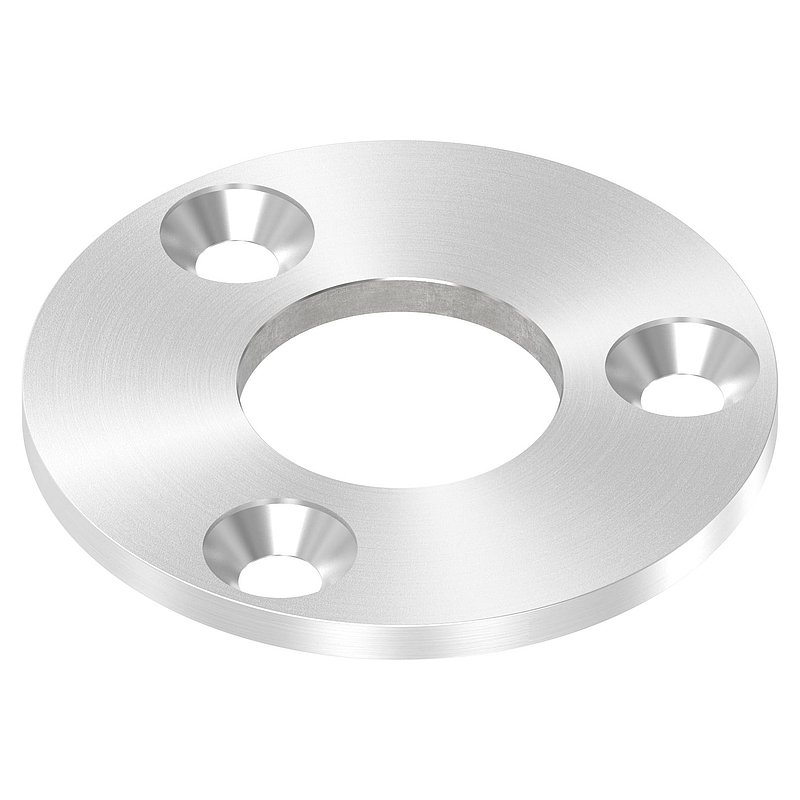 Anchor plate Ø 100x6mm, with round grinding, AISI304