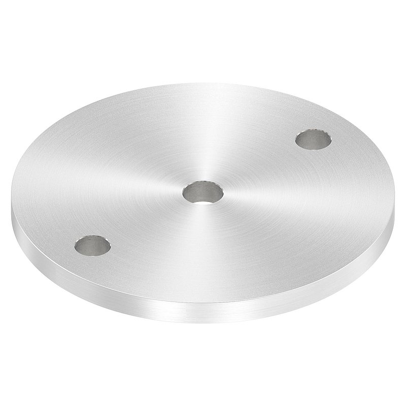 Ankerplatte Ø 120x8mm, mit Rundschliff, V2A