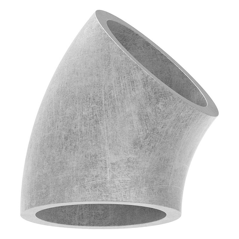 Coude à souder 45°, 21,3 x 2,0mm, 3D