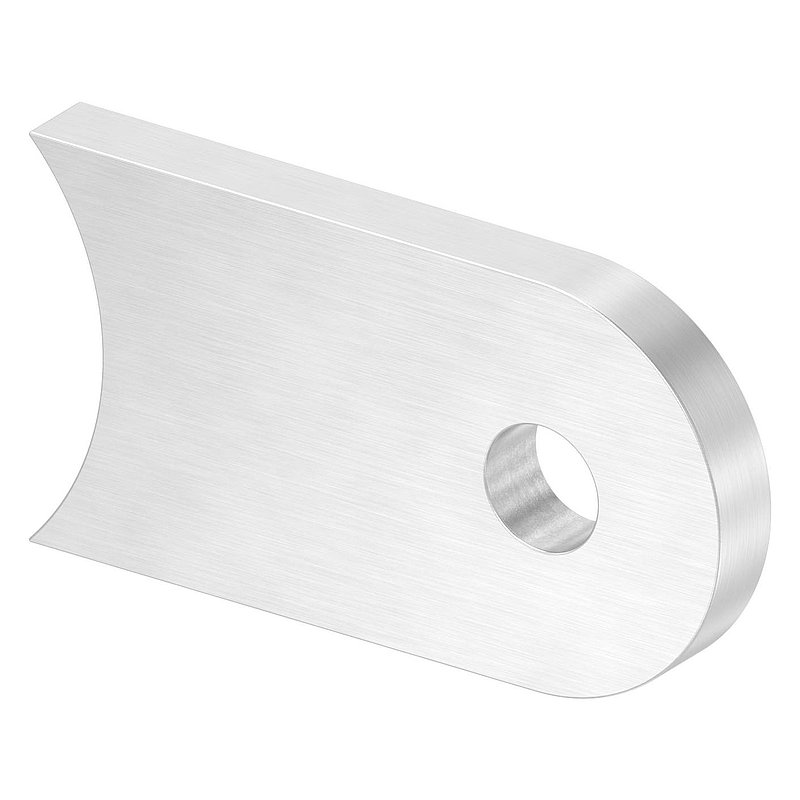 Weld-on bracket, 50x30x6mm, ground, AISI304