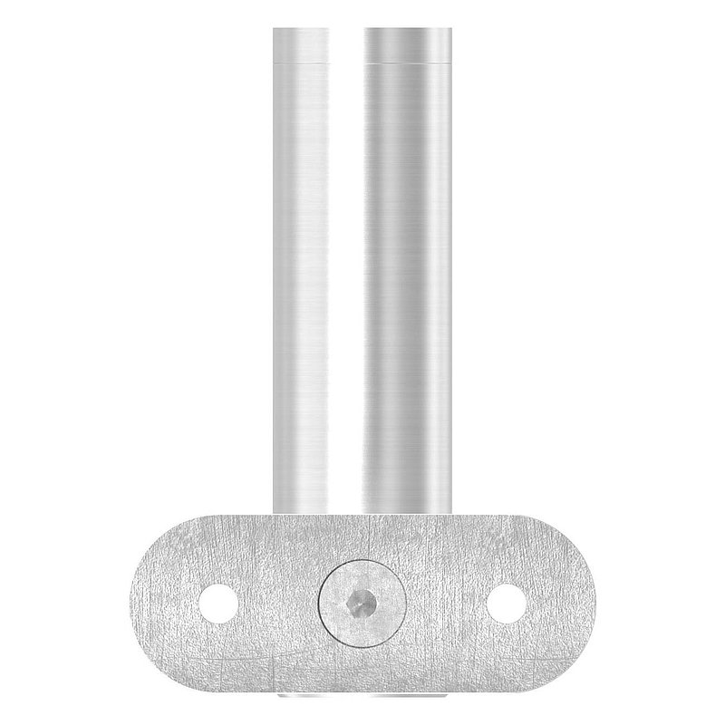 Handlaufhalter mit Handlaufanschlussplatte 42,4mm, V2A