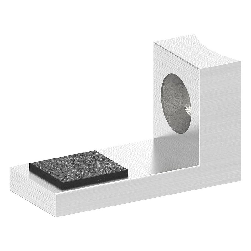 Retaining shelf with 42.4 mm connection, AISI304