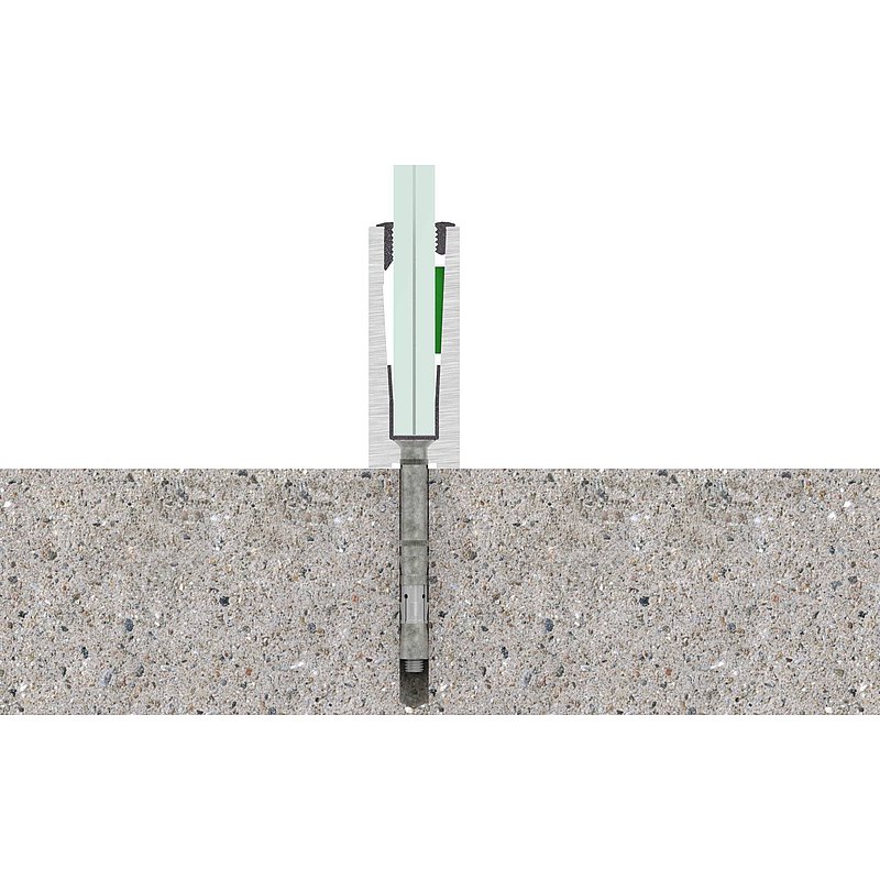 Alu-Profil ELEGANZA STRONG aufgesetzte Montage, L: 6000mm