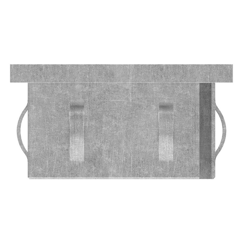 Stahleinschlagkappe, für Quadratrohr 60x60mm