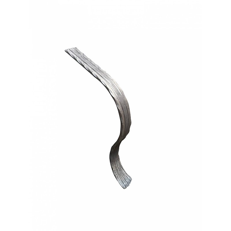 Handlaufanfänger S235JR, 40x8mm, geschwungen
