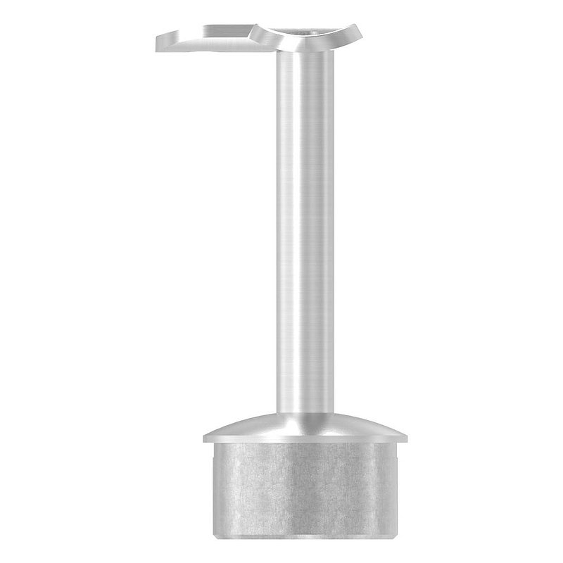 Rohrabschlussstopfen für Rohr 42,4x2,0mm, Haltepl. 42,4mm 90°, V2A