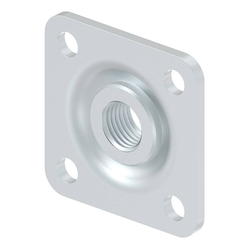 Adjustable wall plate for M22, galvanised
