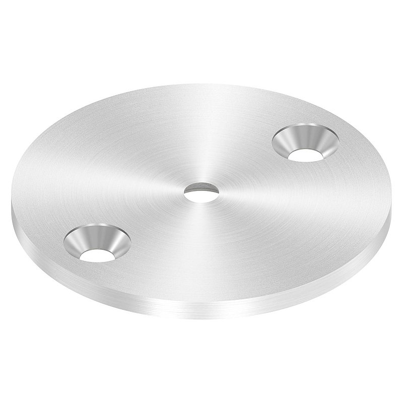 Round plate Ø 70x4mm, with round grinding, AISI304