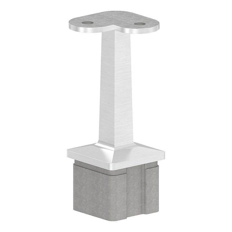 Tube end plug with pin for tube 40x40x2mm, AISI304
