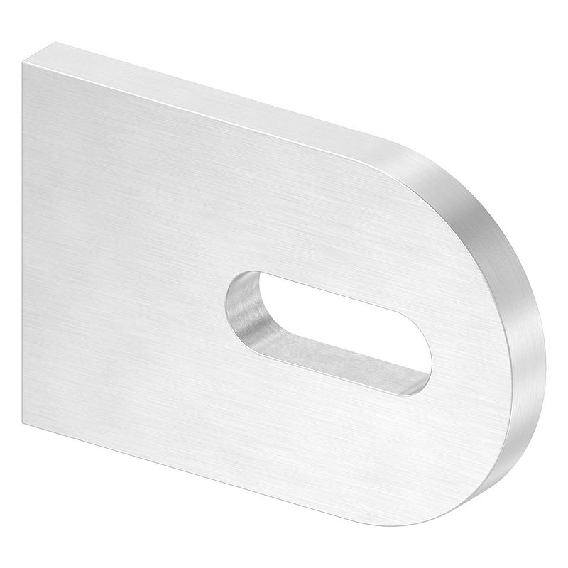 Weld-on bracket, 60x40x6mm, ground, AISI304