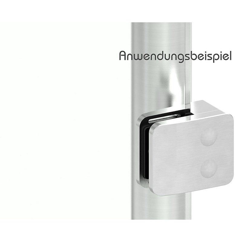 Privacy screen end glass clamp mod. 26, AISI304