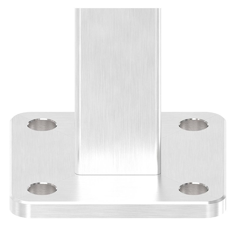 Wand- und Bodenanker mit Rändelung, für Rohr 40x40x2,0mm, V4A