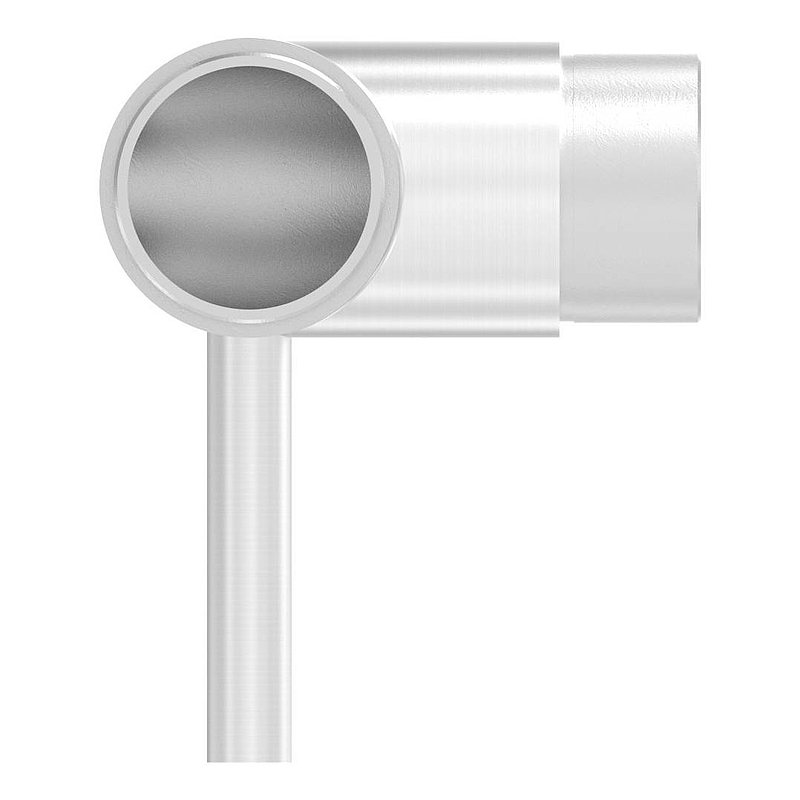 Plug-in corner with pin for tube 42.4x2.0mm, AISI304