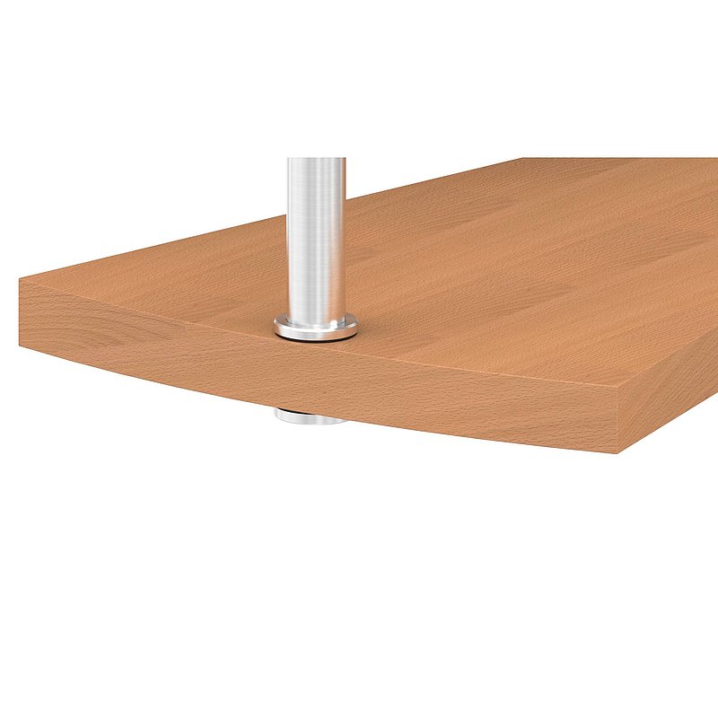 Adapterplatte Ø 60mm für Rohr 42,4 x 2,0-2,5mm, V2A