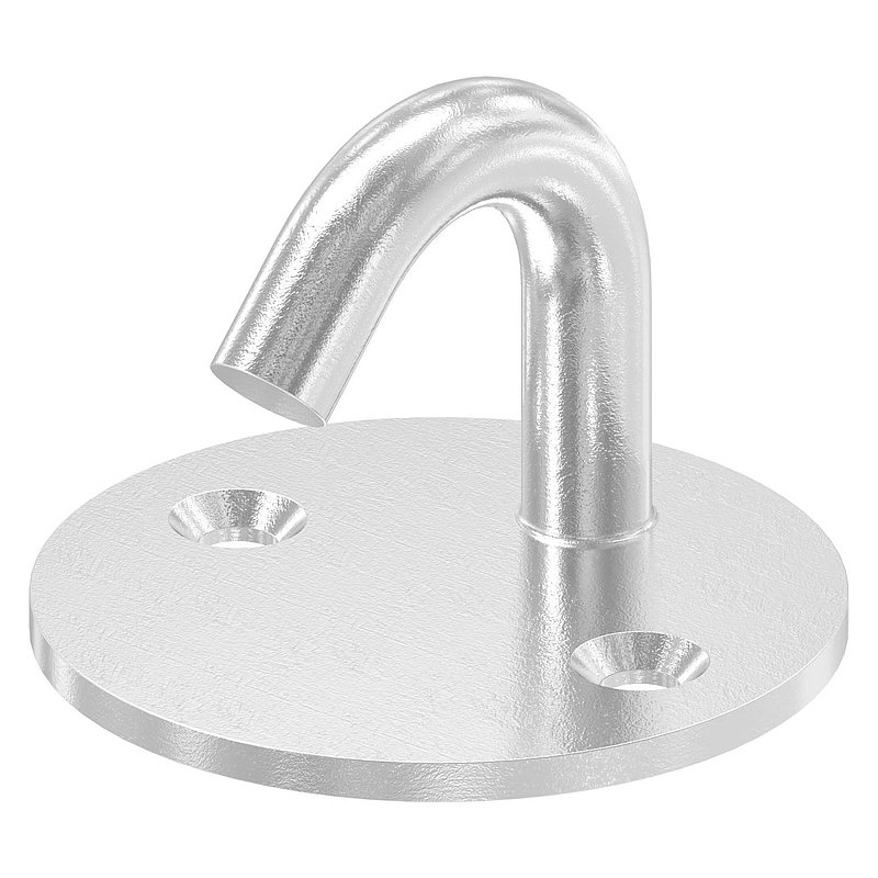 Fixing eye/hook with round plate AISI316