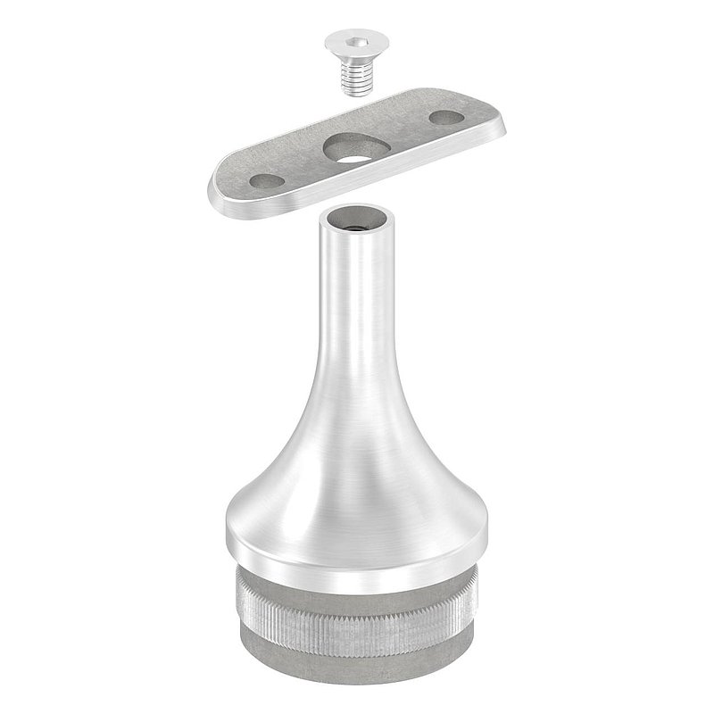 Bouchon pour extrémité de tube pour tube 48,3x2,0mm, plaque de racc. de mains courantes 42,4mm, V2A