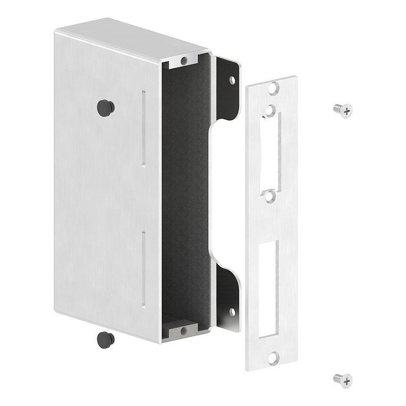 Gâche de serrure rectangulaire, acier inoxydable, à souder, 40mm, V2A