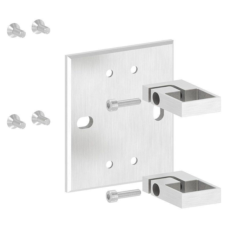 Wall mounting for railing posts 40x40mm, AISI304