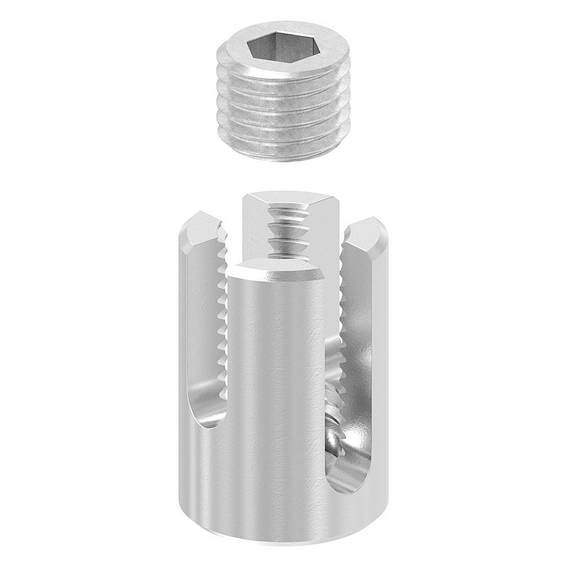 Kreuzklemme für Seil Ø 8mm, V4A