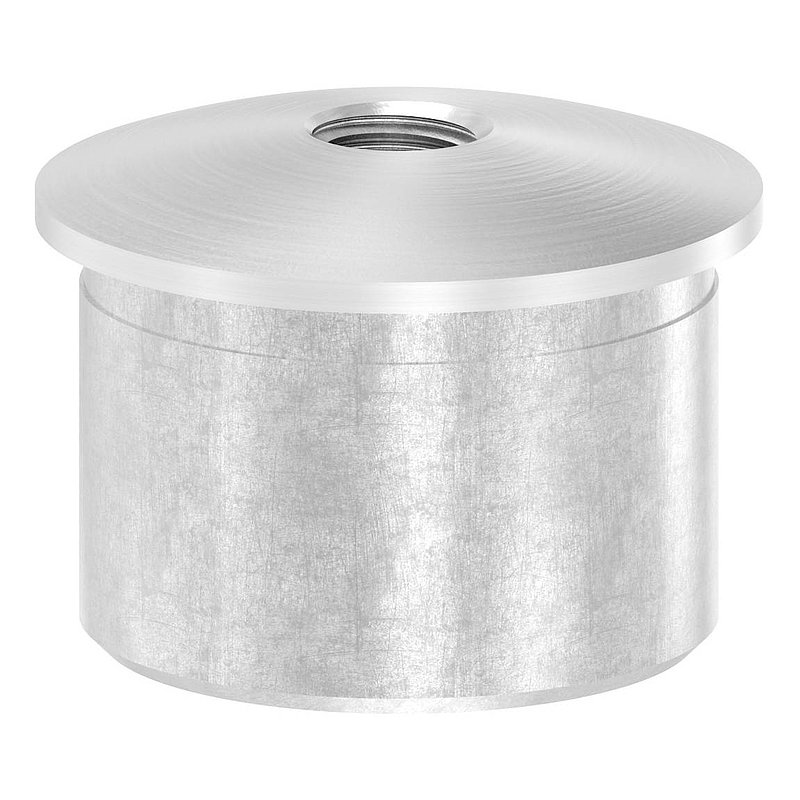 Bouchon pour extrémité de tube à coller avec M8, pour tube 33,7x2,0mm, V2A
