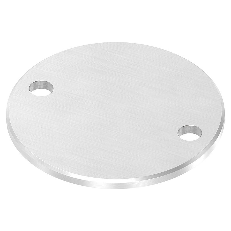Ankerplatte Ø 120x6mm, mit Längsschliff und Fase, V2A
