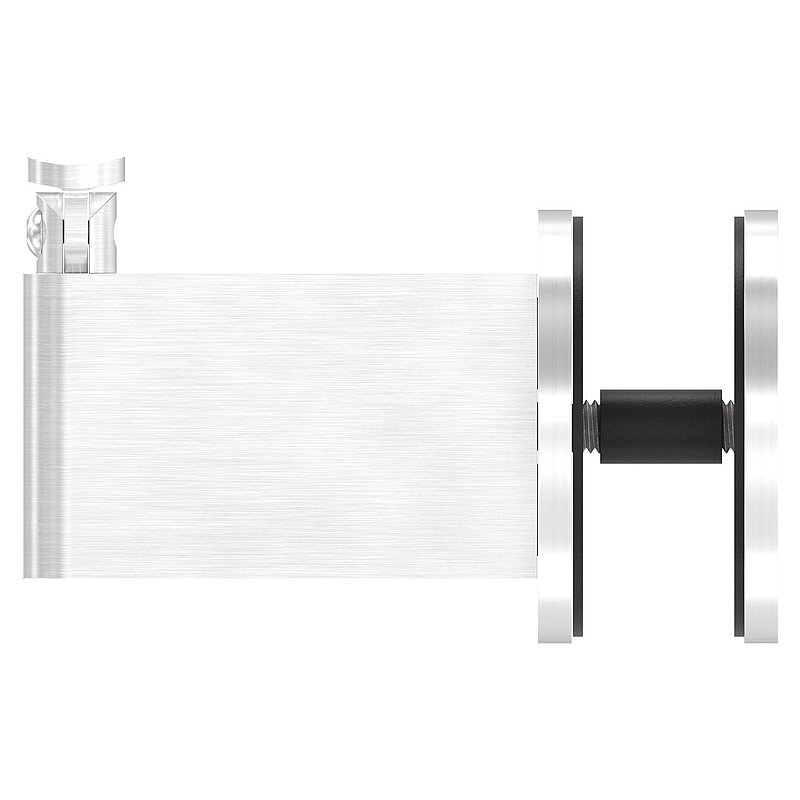 Sensa Design 2, für Rohr 42,4mm, für Montage an Glas, mit Gelenk für Steigung, V2A