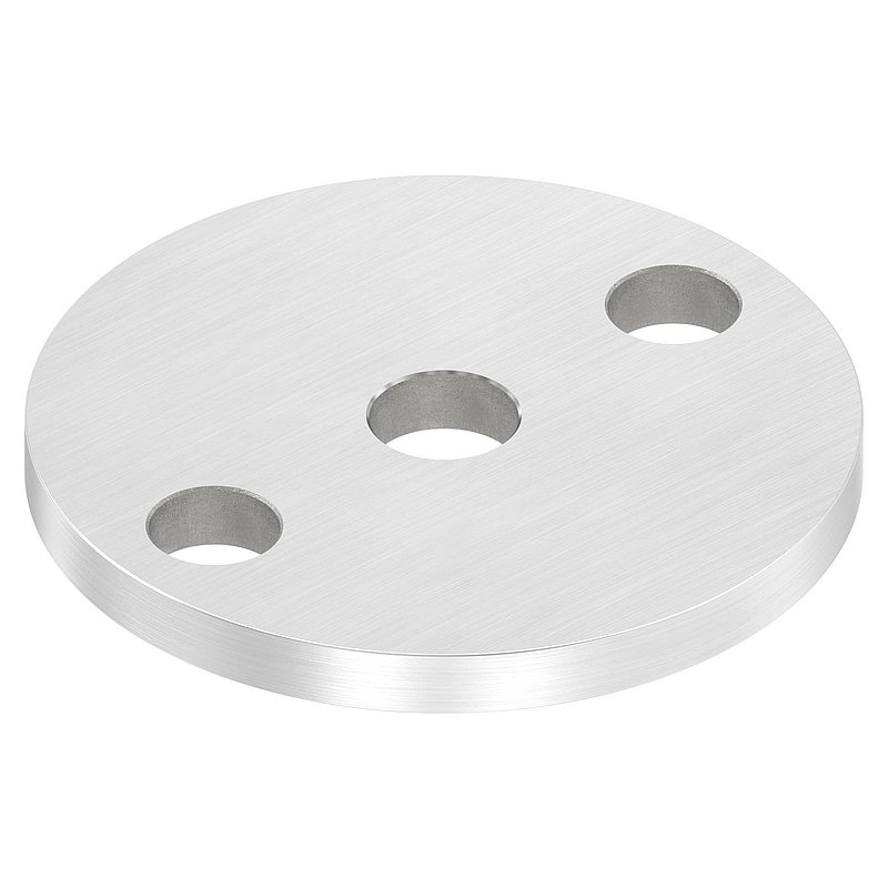 Ankerplatte Ø 70x6mm, mit Längsschliff, V2A