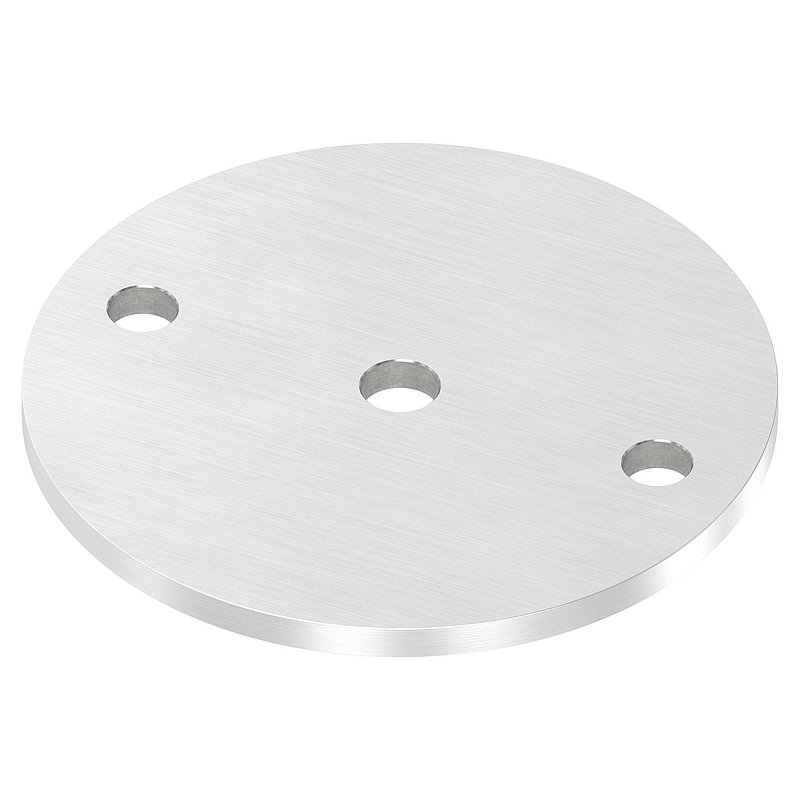 Ankerplatte Ø 120x6mm, mit Längsschliff, V2A