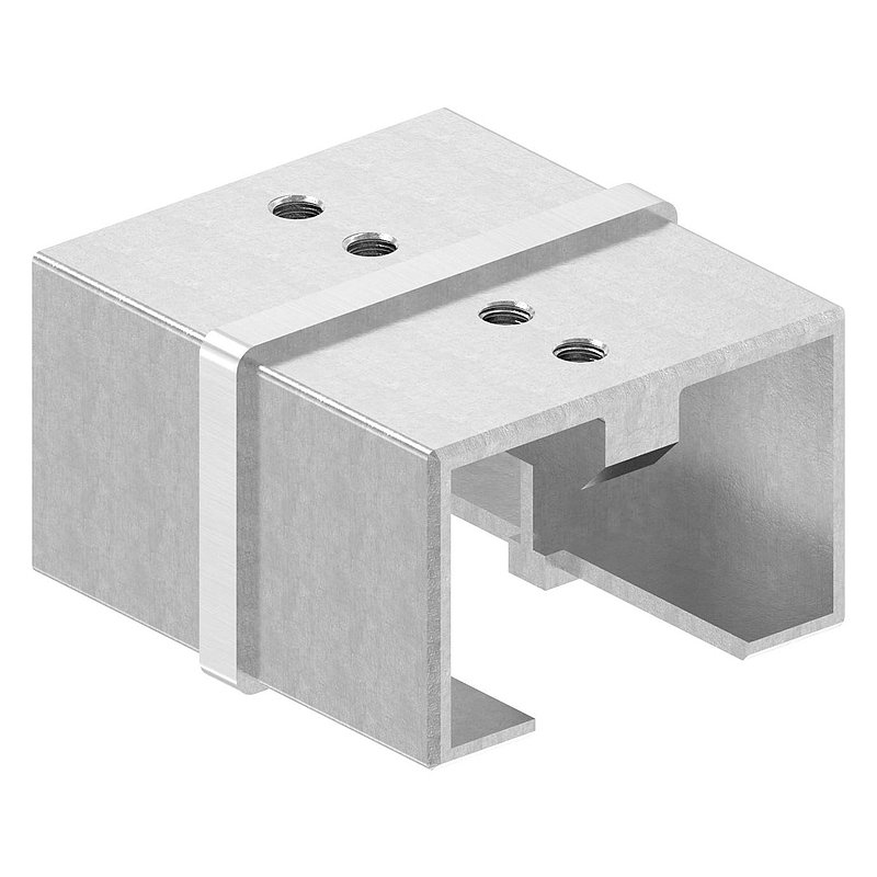 Verbinder für Rechteck-Nutrohr 60x40mm, V2A
