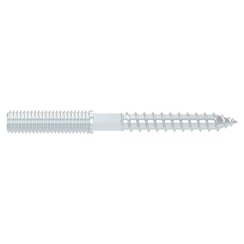 Hanger bolt M8x80mm, galvanised steel