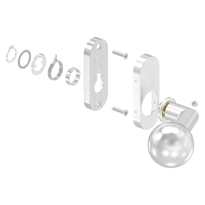 Handle knob, Ø 50mm, rotatable, AISI304