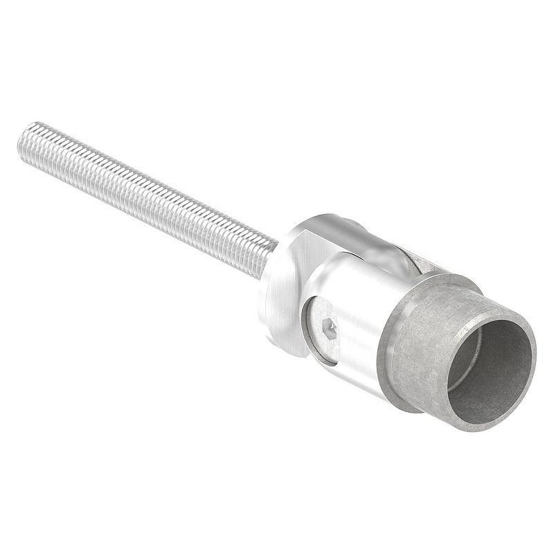 Wandhalter mit Gelenk zum Einbetonieren für Rohr 33,7x2,0mm, V2A