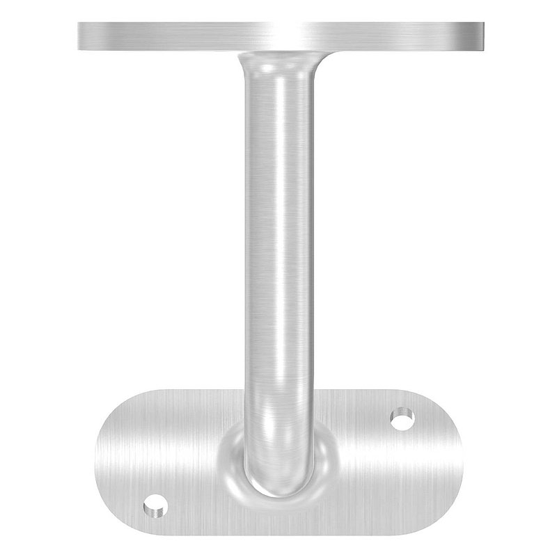 Handrail bracket with handrail connection plate 42.4mm, (round plate and bracket welded), AISI304