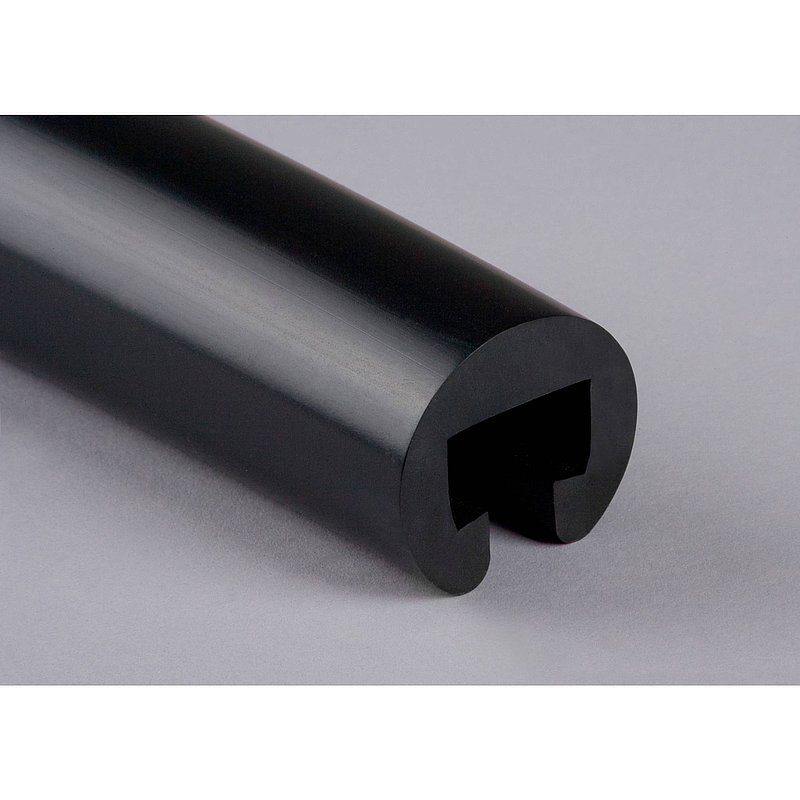 Plastic handrail Ø 40mm for 25x15mm, black